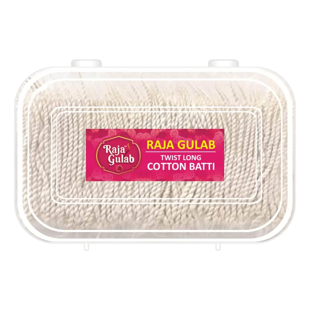 TWIST LONG-COTTON BATT LONG DIYA BATTI (TWIST BATTI) (BOX PACKING)