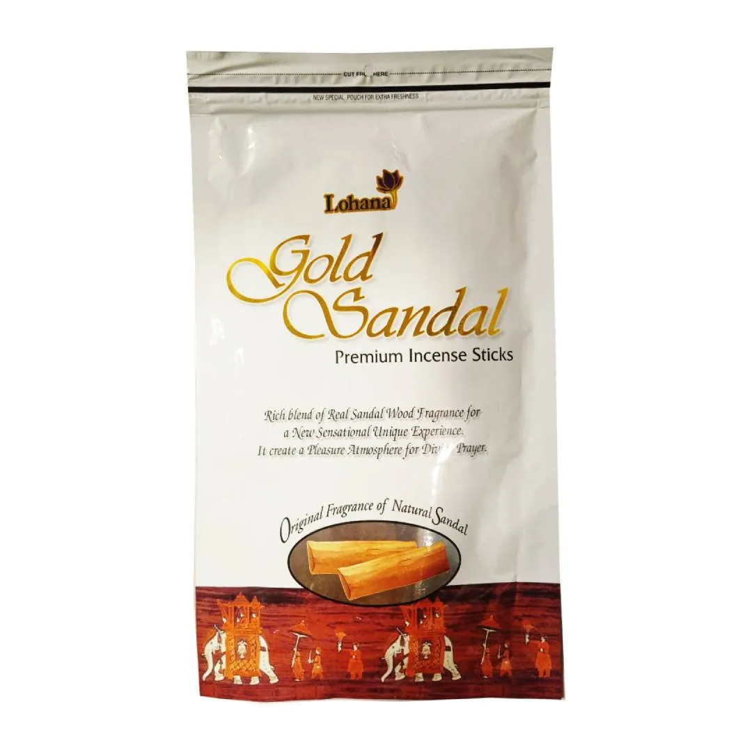 Lohana GOLD SANDAL (CHANDAN) Premium Incense Stick (Agarbatti) (110g)